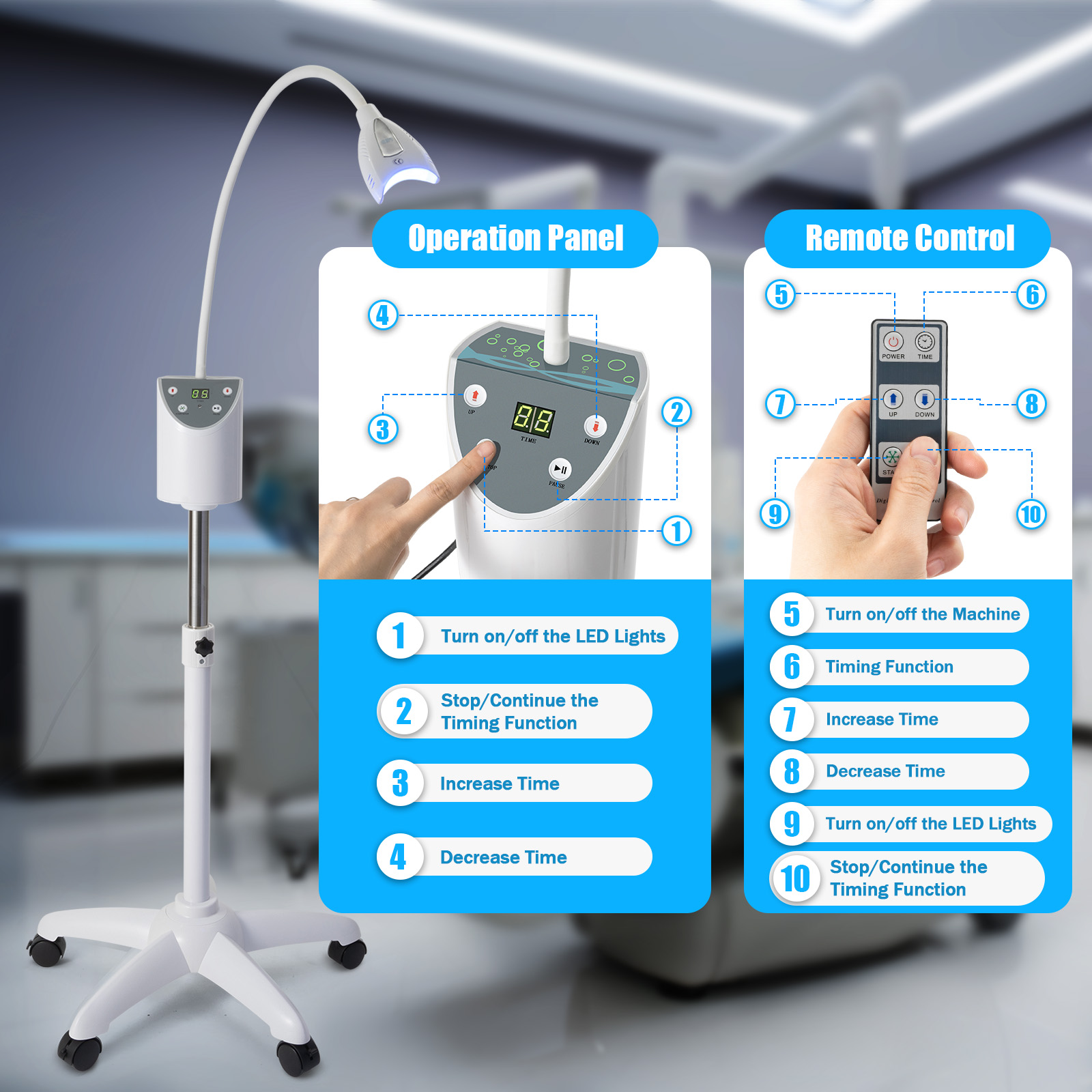 Teeth Whitening Video - Machine professionnelle de blanchiment des dents,