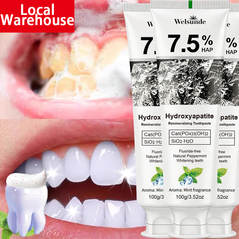 Teeth Whitening Promotion - 1/3PCS Dentifrice reminéralisant à l'hydroxyapatite blanche