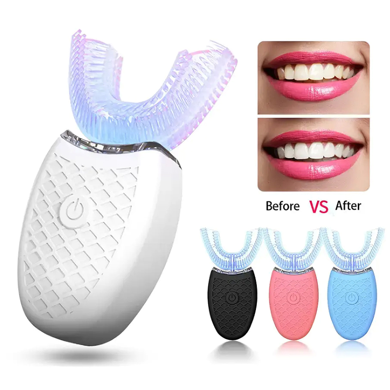 Ensemble de brosses à dents au - Teeth Whitening Blue Light avis et prix