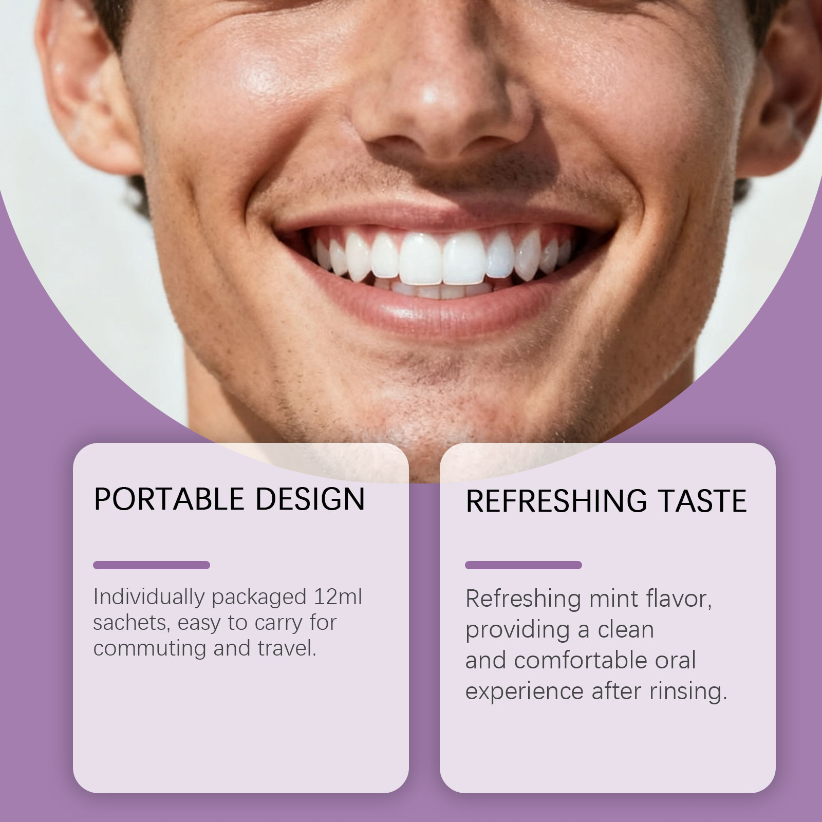 Bain de bouche violet pour le  - Teeth Whitening Mouthwash avis et prix